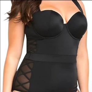 Torrid LATTICE MESH SIDE ONE PIECE SWIMSUIT
